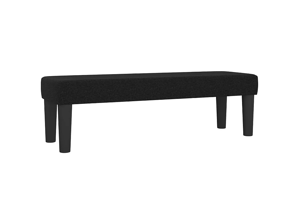 Banc Noir 100x30x30 cm Tissu