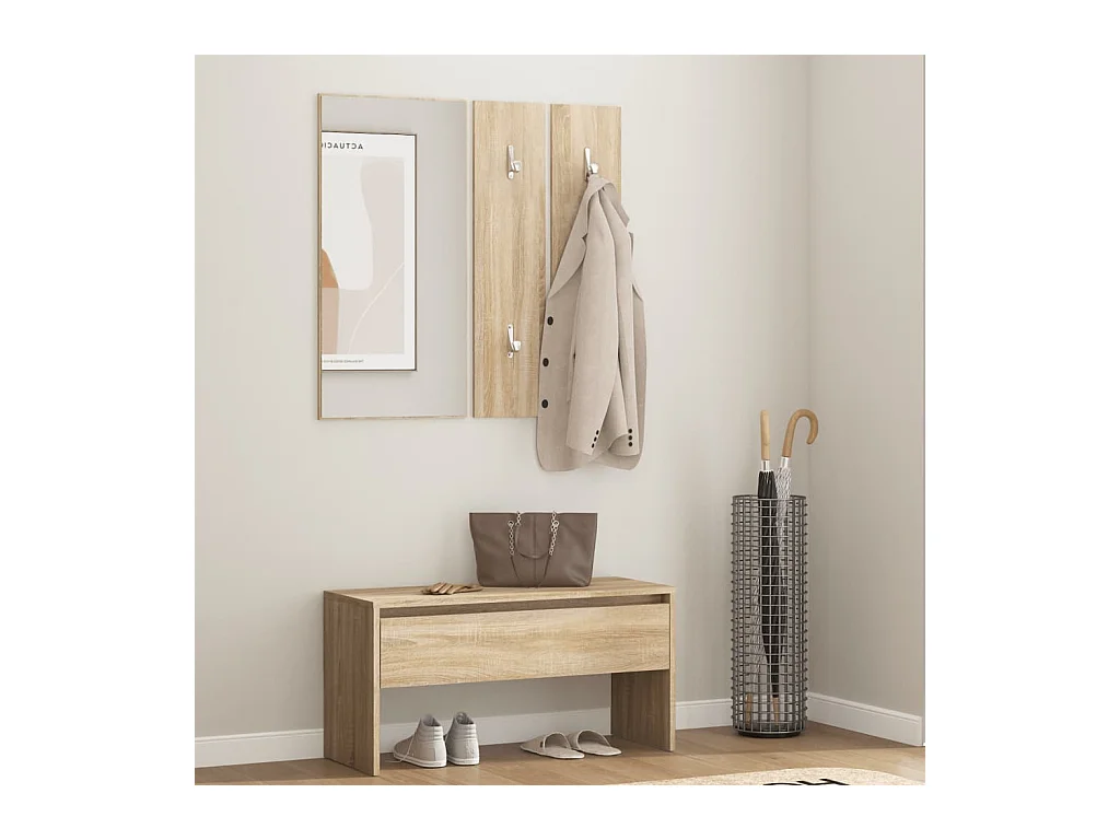 Ensemble de meubles de couloir Chêne Sonoma Bois d'ingénierie