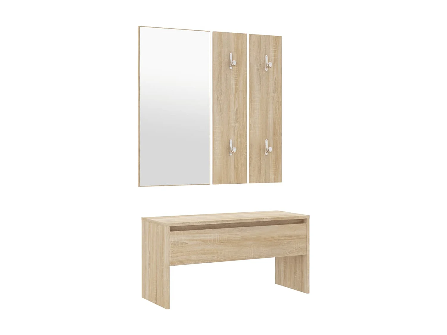 Set di Mobili da Corridoio Rovere Sonoma in Legno Multistrato