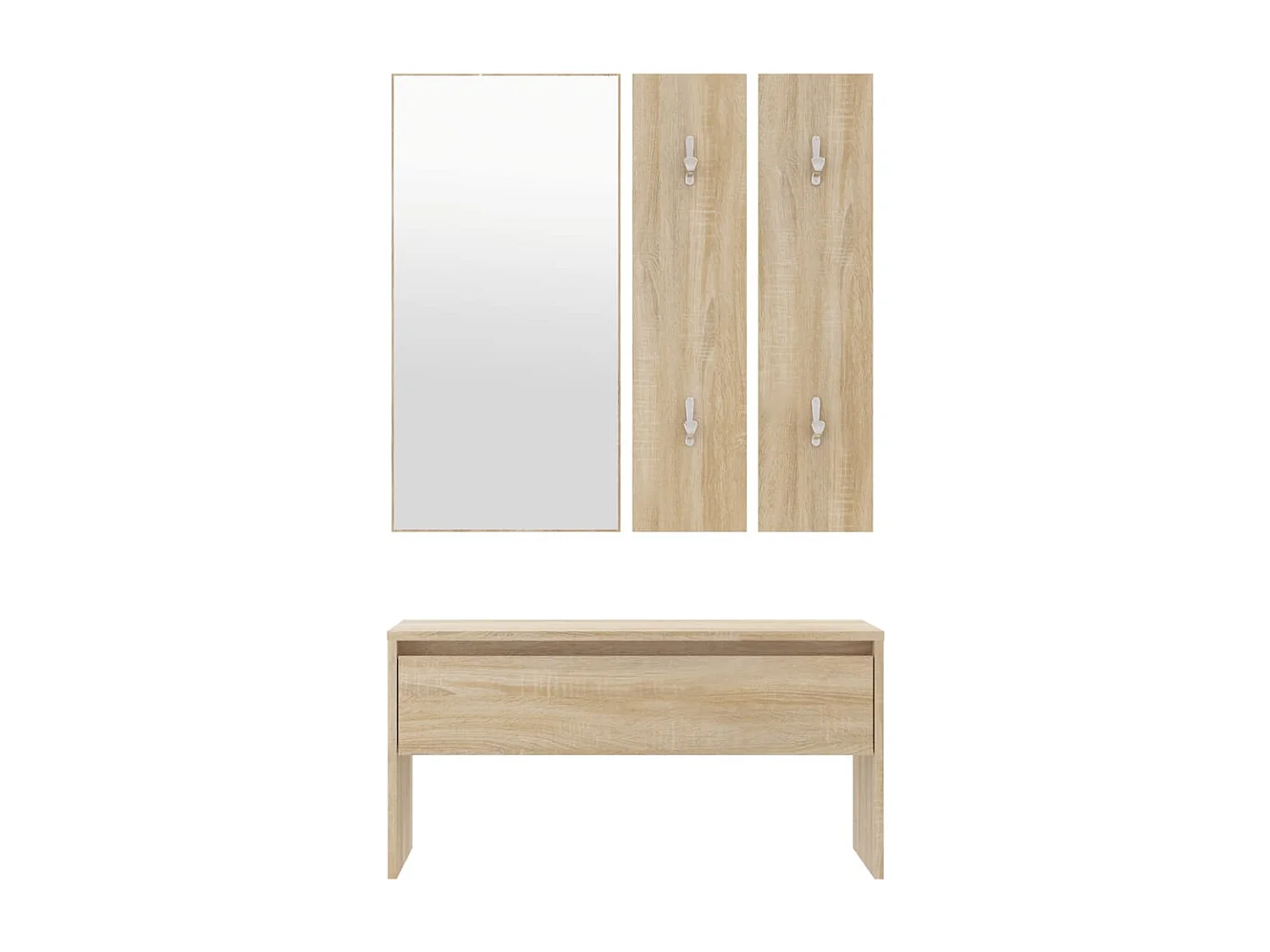 Set di Mobili da Corridoio Rovere Sonoma in Legno Multistrato