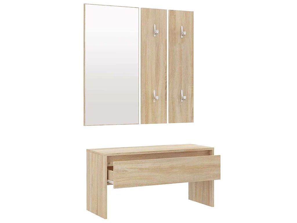 Garderoben-Set Sonoma-Eiche Holzwerkstoff