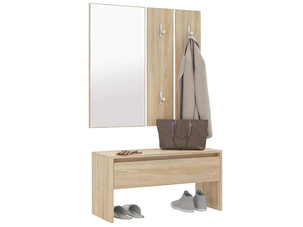 Garderoben-Set Sonoma-Eiche Holzwerkstoff
