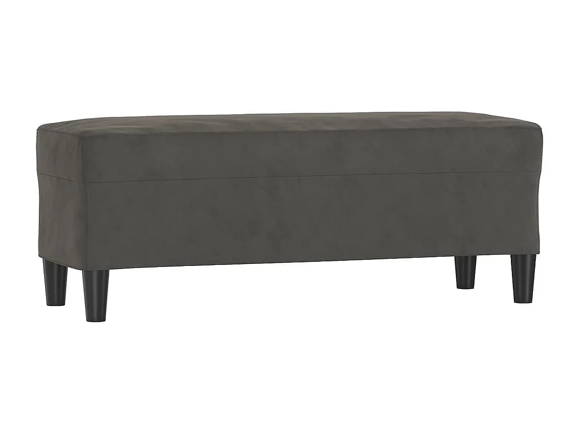 Banc Gris foncé 100x35x41 cm Velours