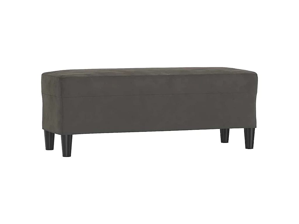 Banc Gris foncé 100x35x41 cm Velours