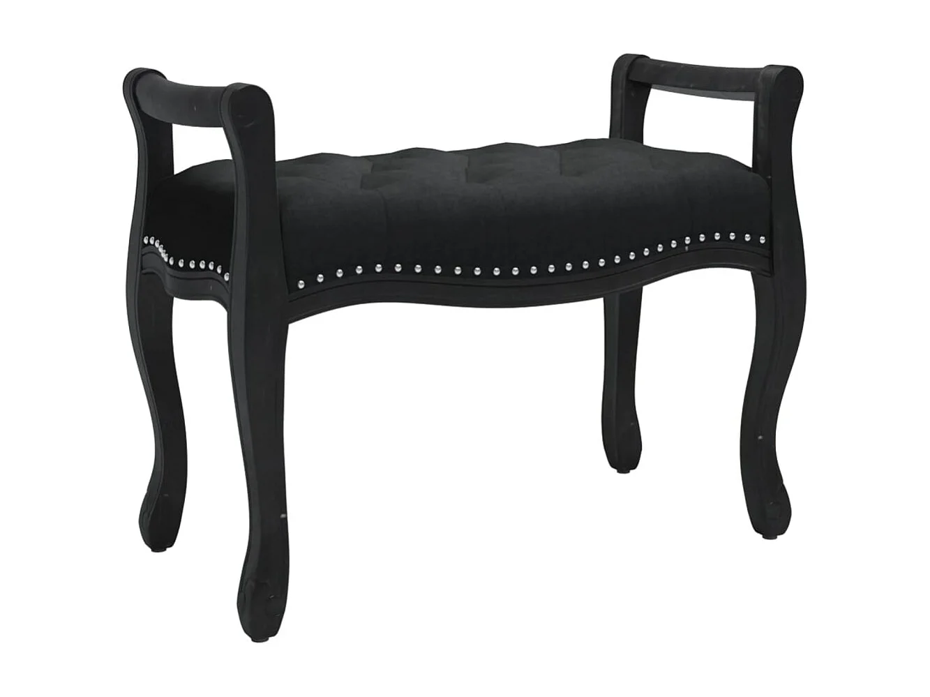 Banc Noir 80x45x60 cm Velours