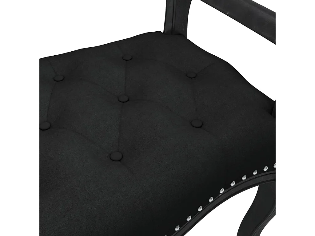 Banc Noir 80x45x60 cm Velours