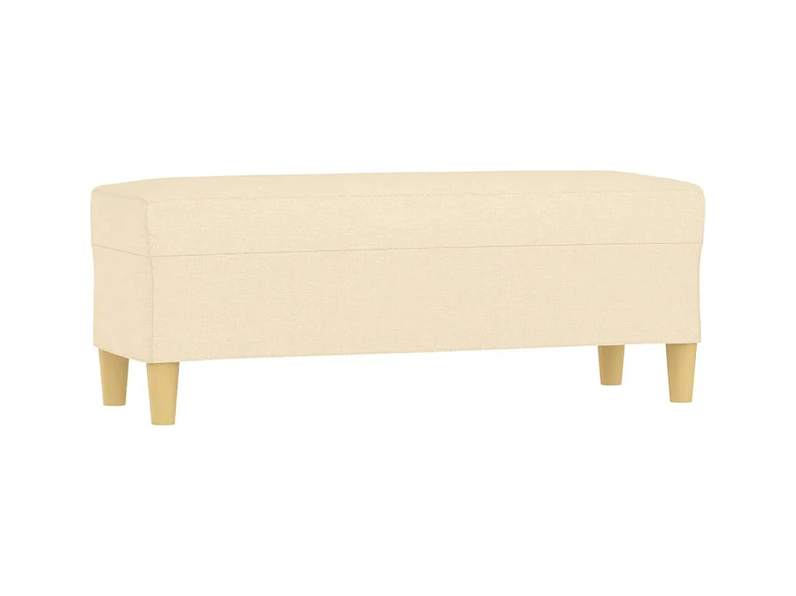 Banc Crème 100x35x41 cm Tissu
