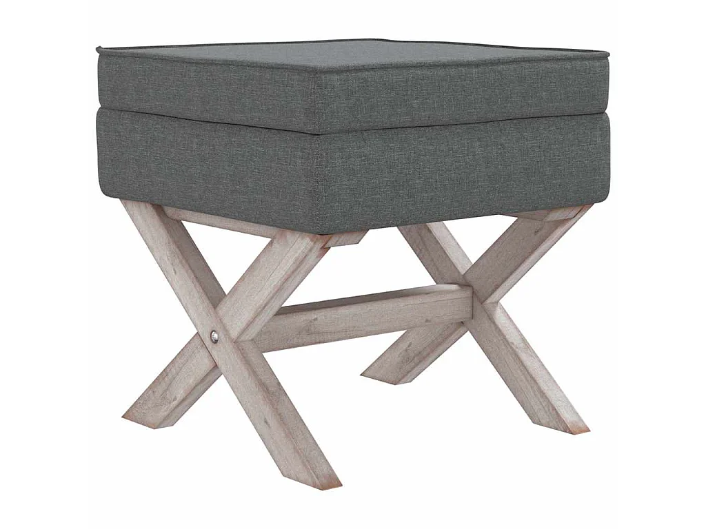 Tabouret de rangement Gris foncé 45x45x49 cm Tissu