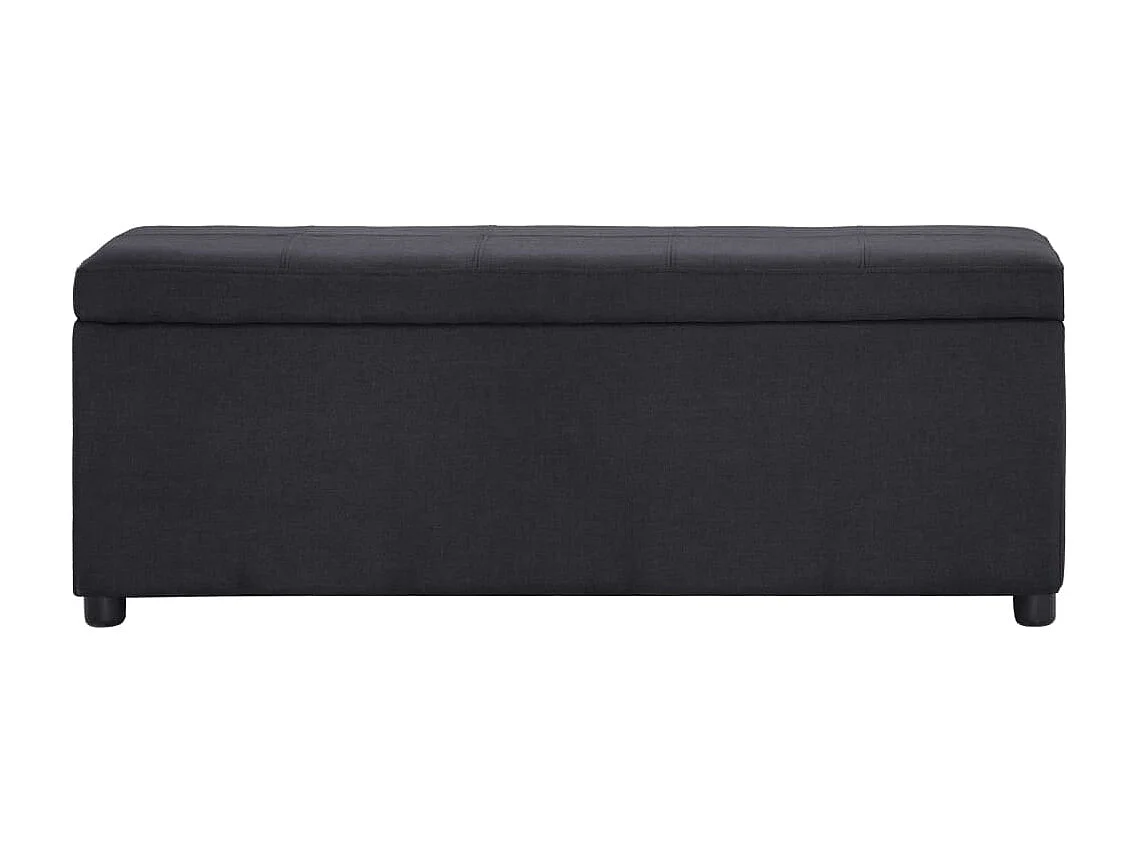 Banc avec compartiment de rangement 116 cm Noir Polyester