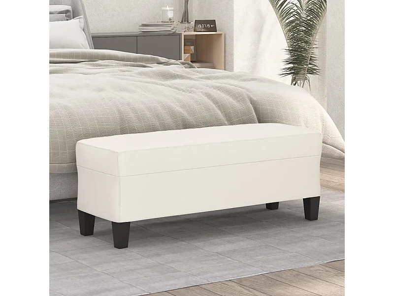 Banc Crème 100x35x41 cm Similicuir