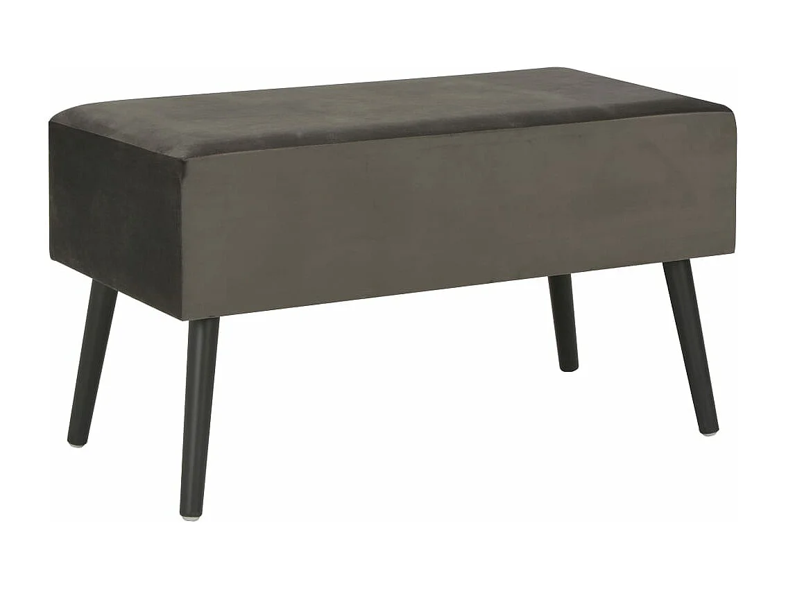 Banc avec tiroirs 80 cm Gris Velours