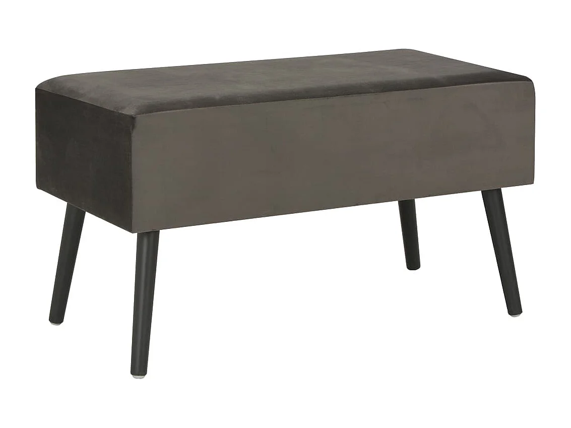 Banc avec tiroirs 80 cm Gris Velours