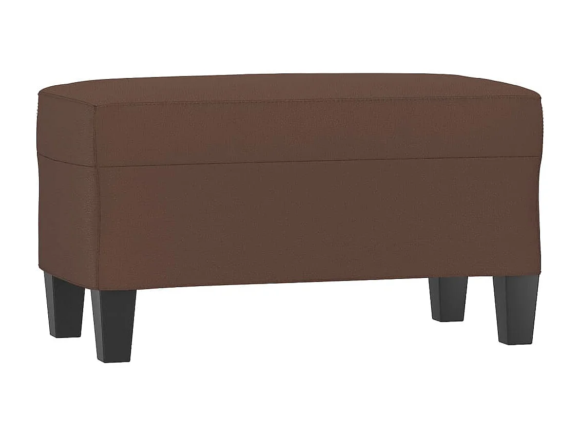Bankje 70x35x41 cm kunstleer bruin
