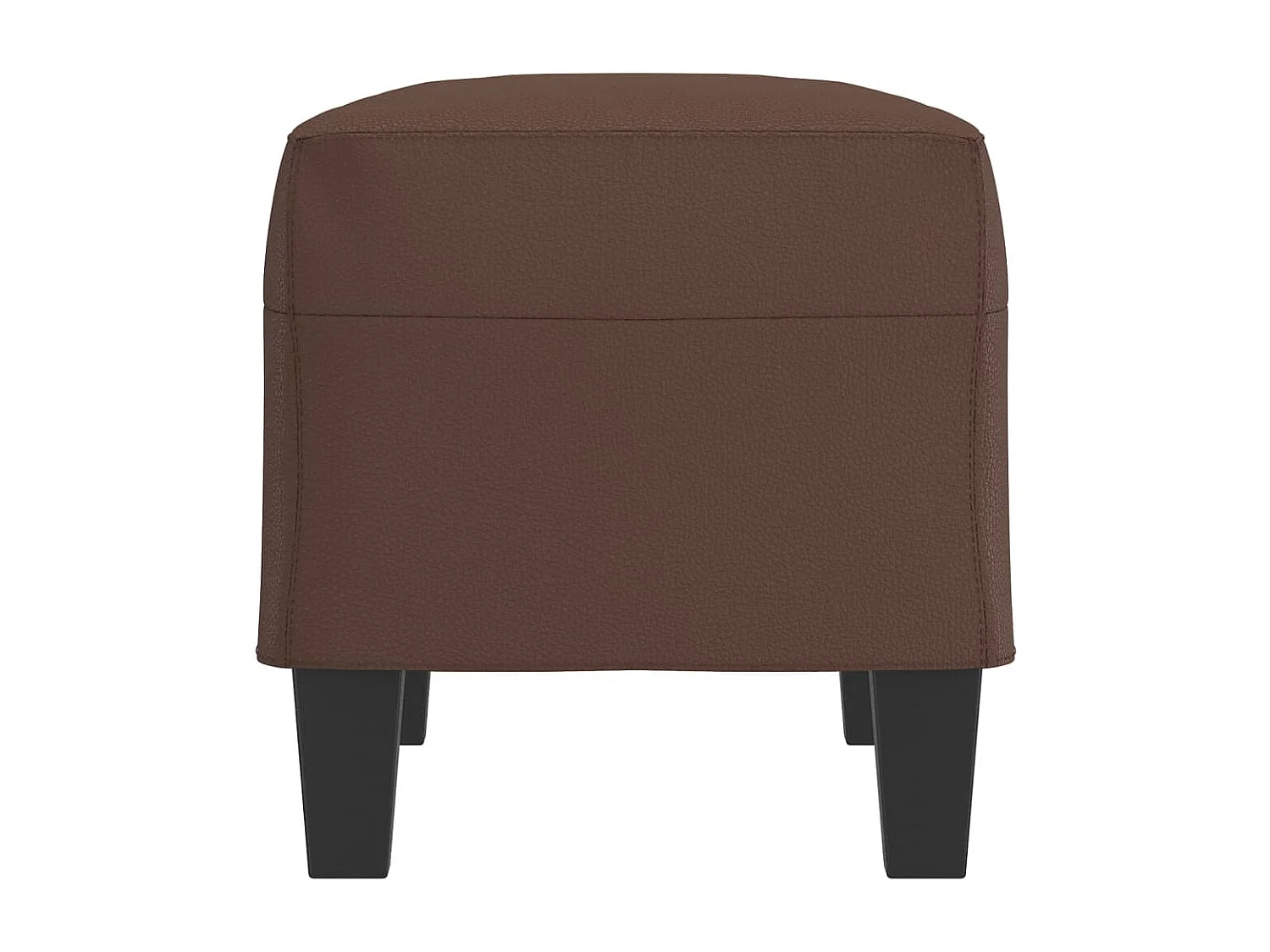 Bankje 70x35x41 cm kunstleer bruin