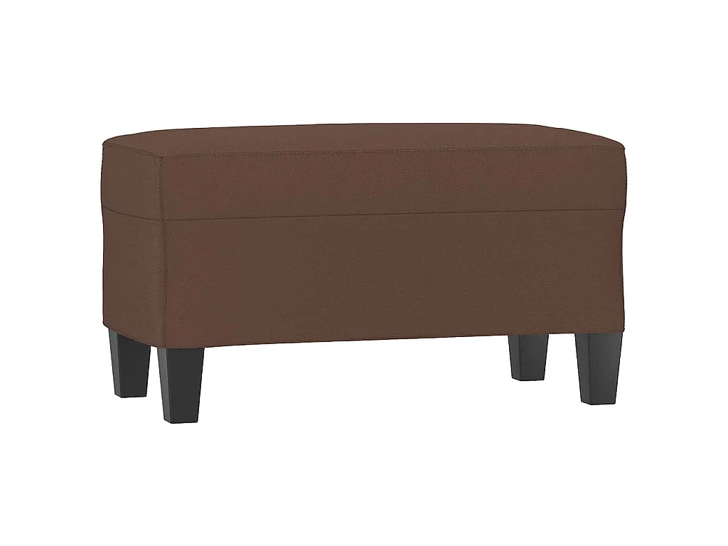 Bankje 70x35x41 cm kunstleer bruin
