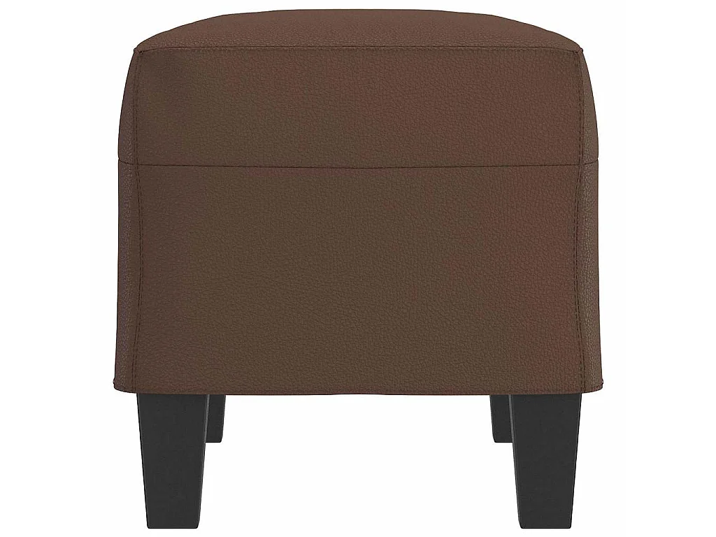 Bankje 70x35x41 cm kunstleer bruin