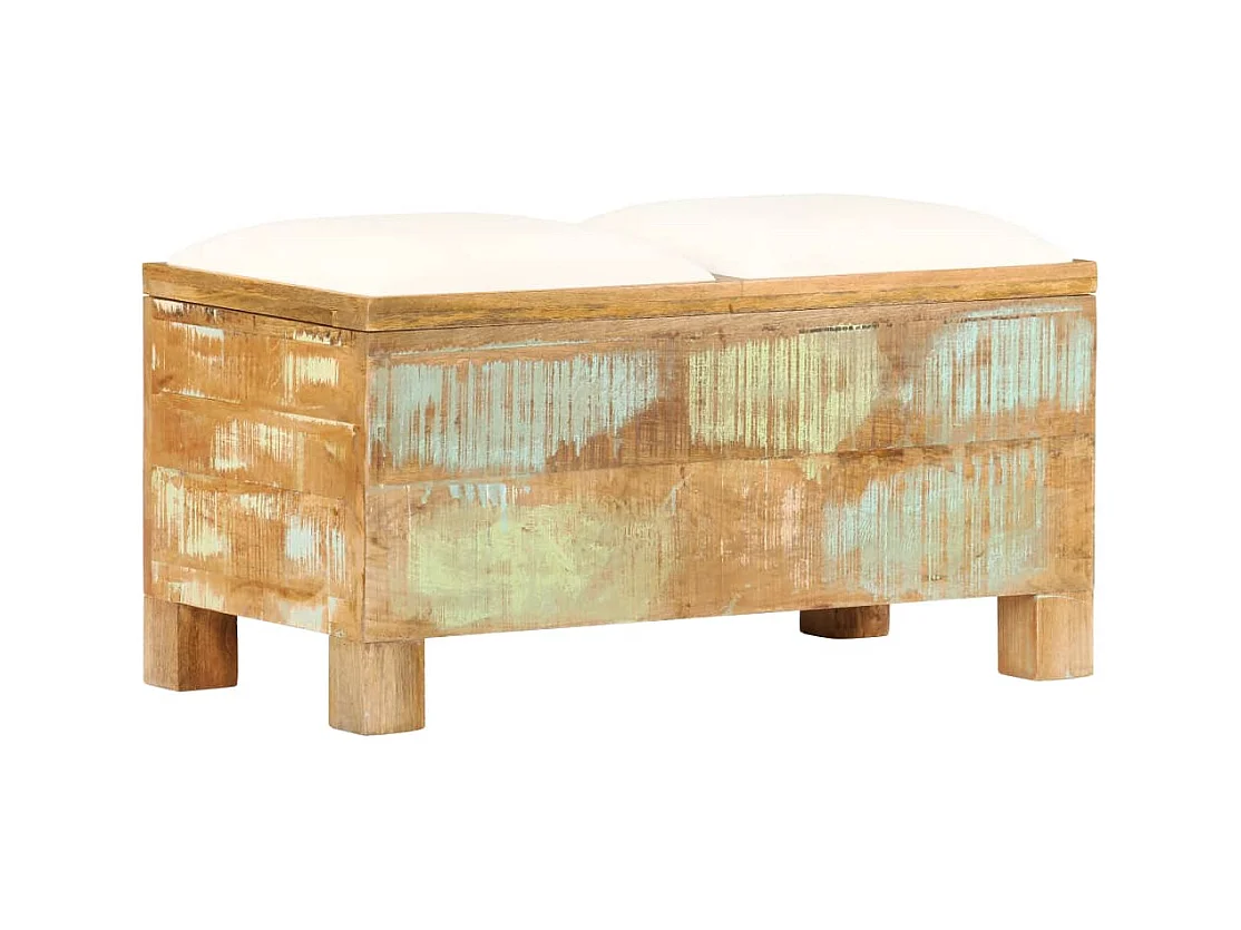 Opbergbankje 80x40x40 cm massief gerecycled hout