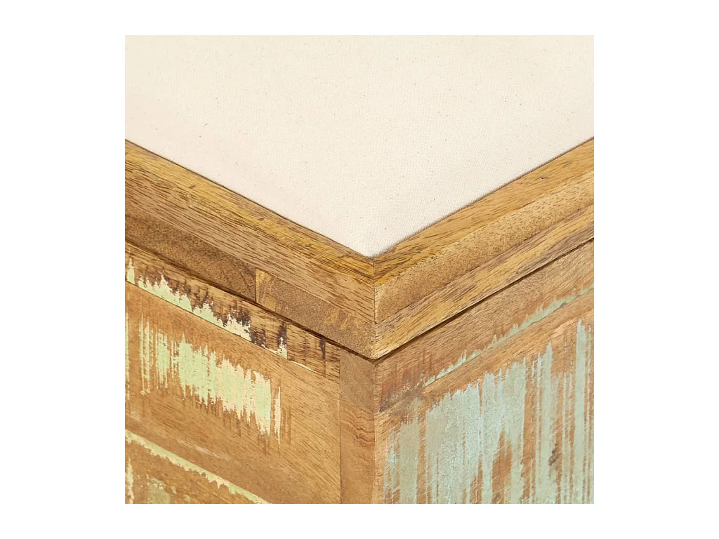 Opbergbankje 80x40x40 cm massief gerecycled hout