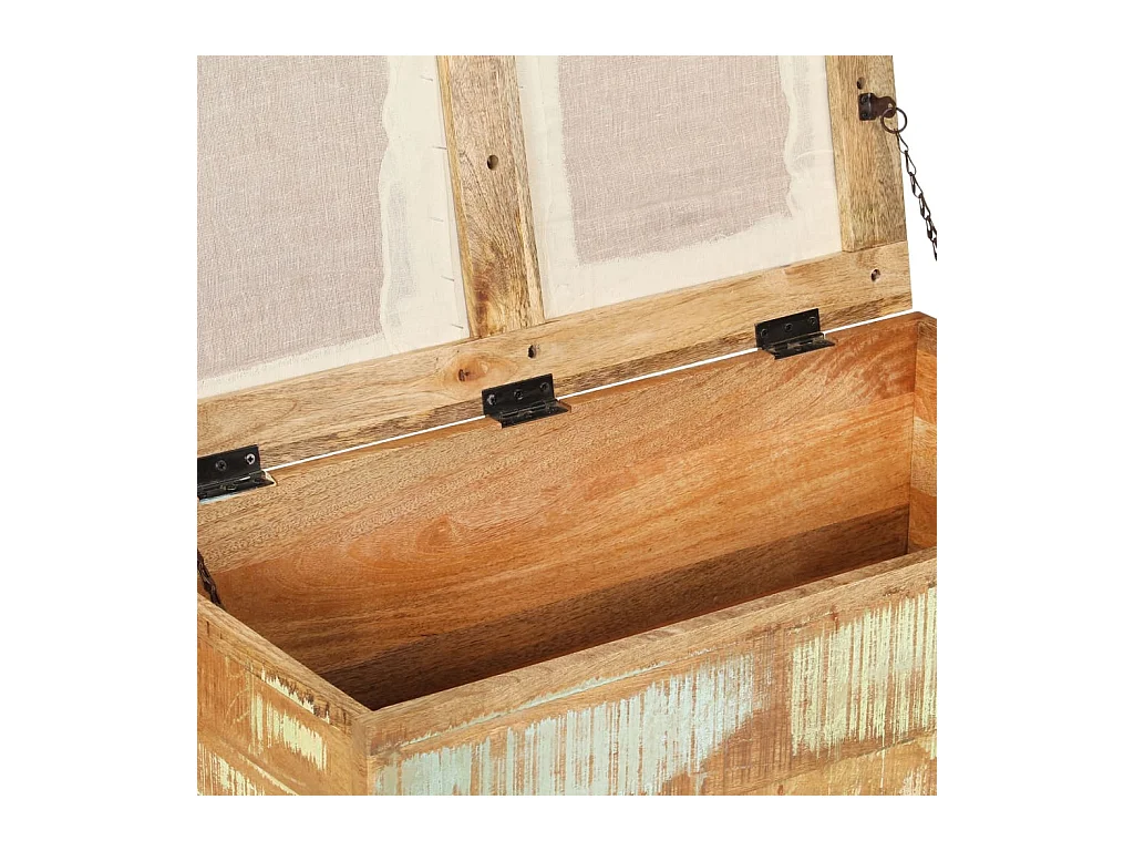 Opbergbankje 80x40x40 cm massief gerecycled hout