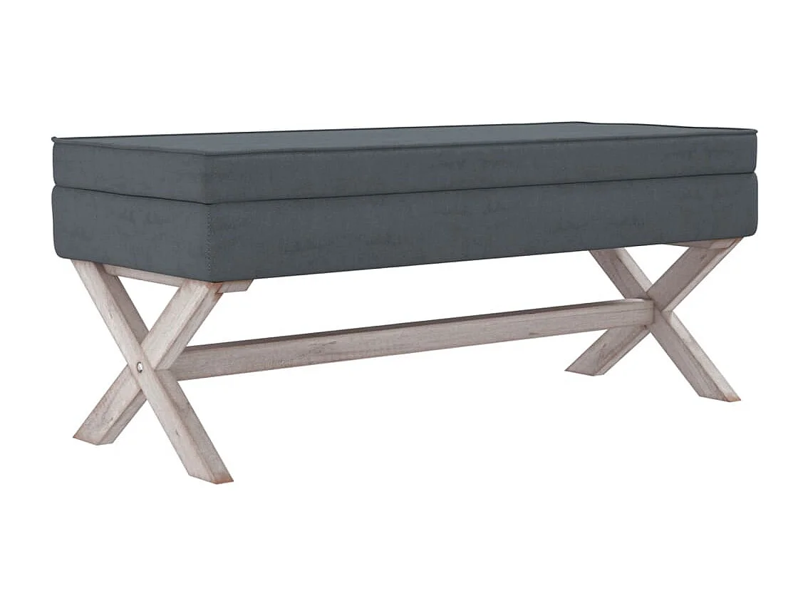 Opbergkruk 110x45x49 cm fluweel donkergrijs