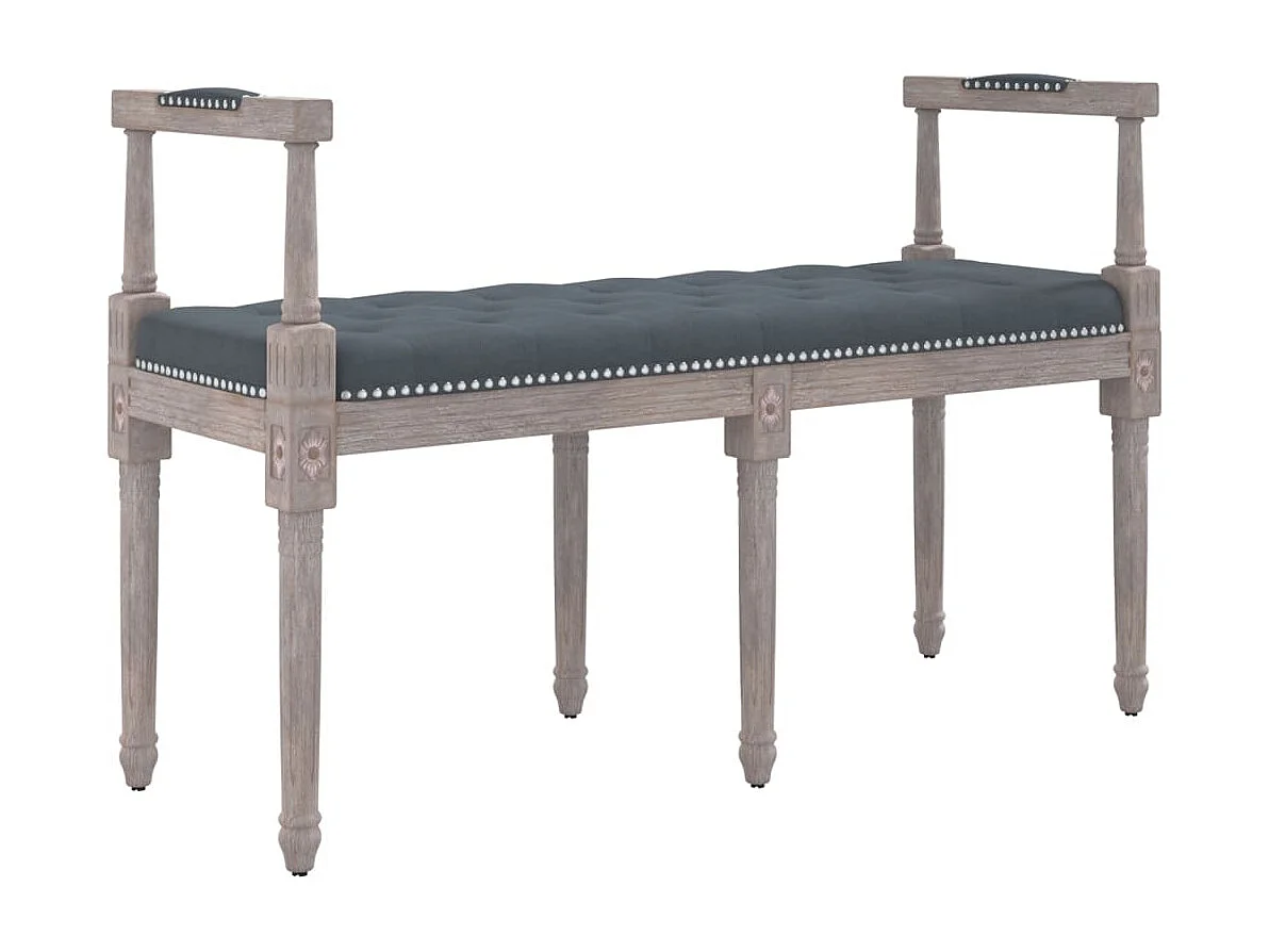 Banc Gris foncé 110x40x70 cm Velours