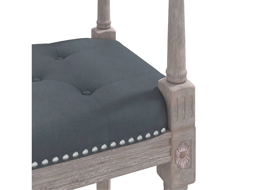 Banc Gris foncé 110x40x70 cm Velours