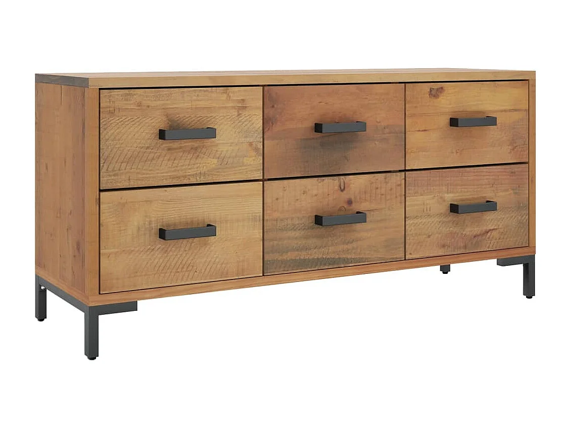 Armário de arrumação 110x30x45 cm pinho maciço castanho