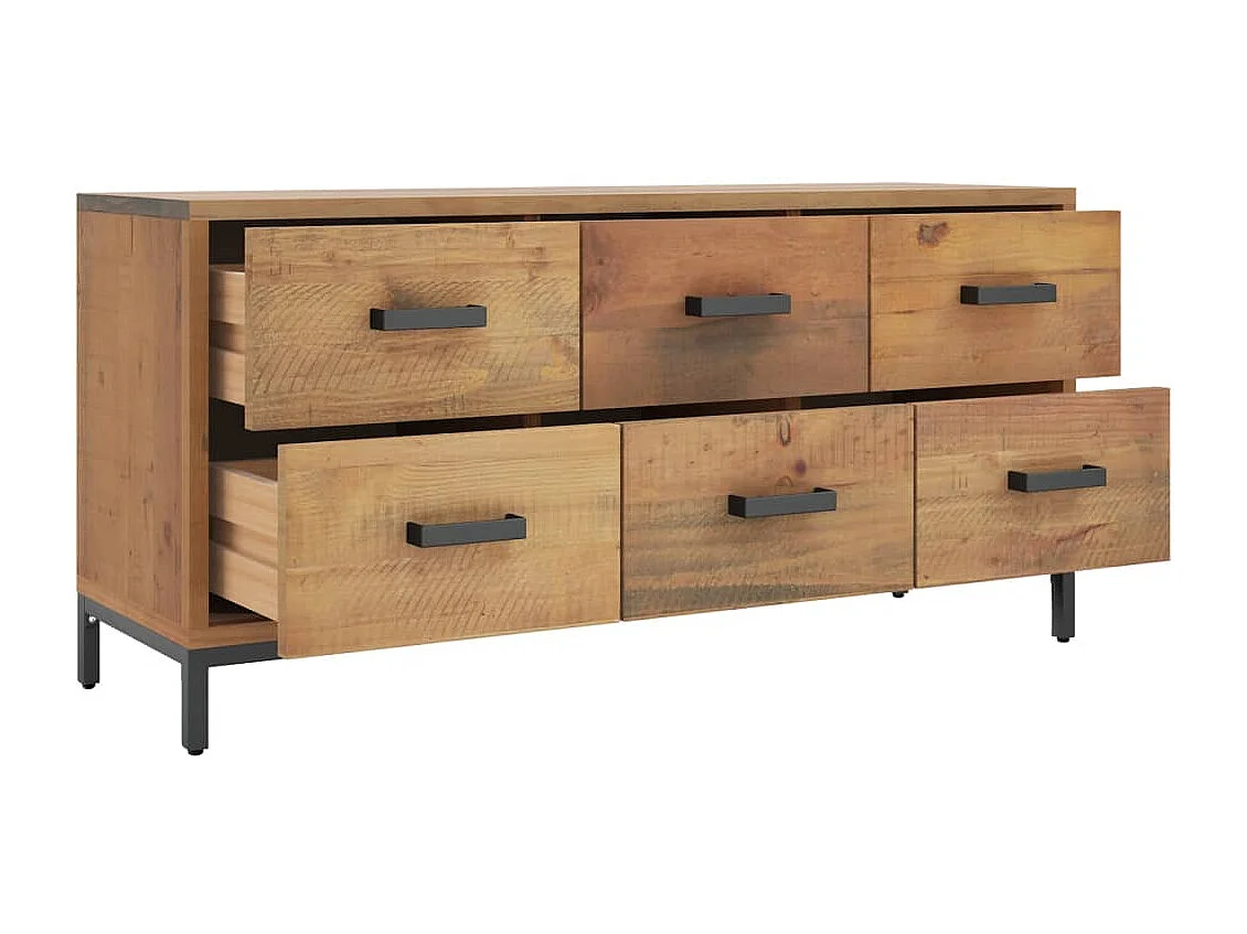 Armário de arrumação 110x30x45 cm pinho maciço castanho