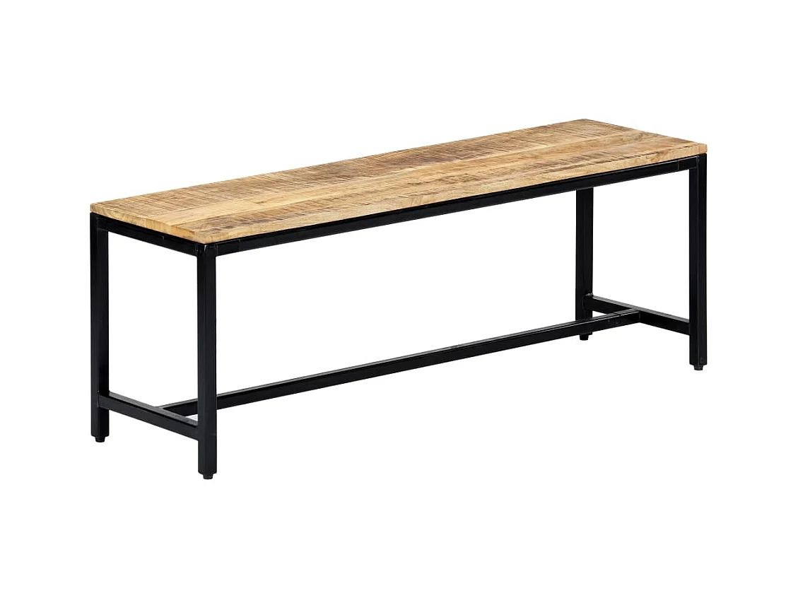 Banc à dîner 120 cm Bois de manguier massif brut