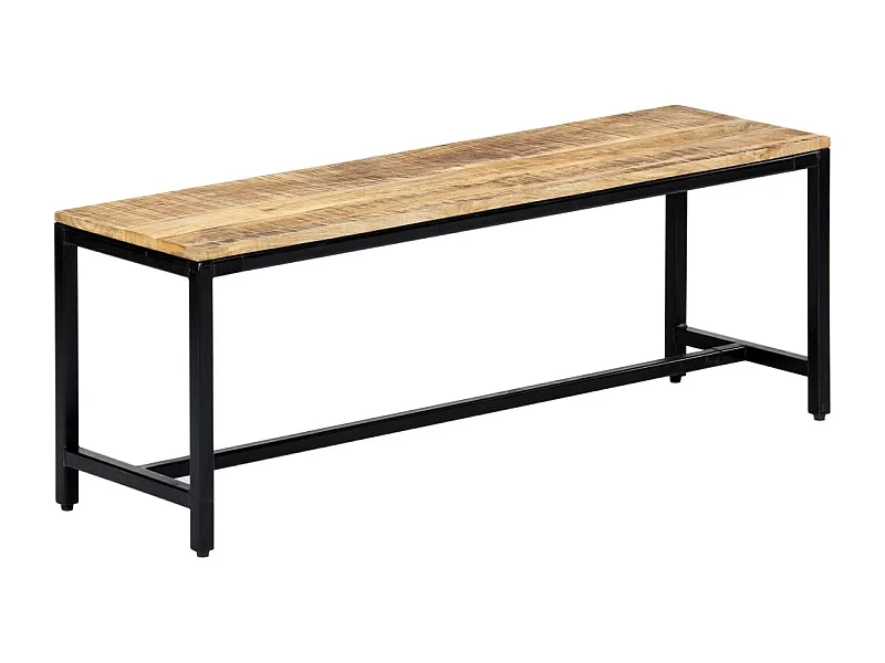 Banco de comedor madera maciza de mango en bruto 120 cm