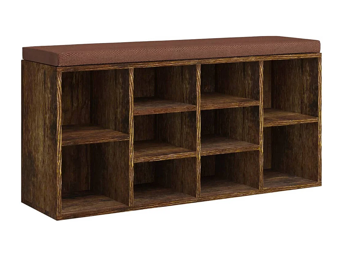 Scarpiera Rovere Fumo 103x30x48 cm in Legno Multistrato