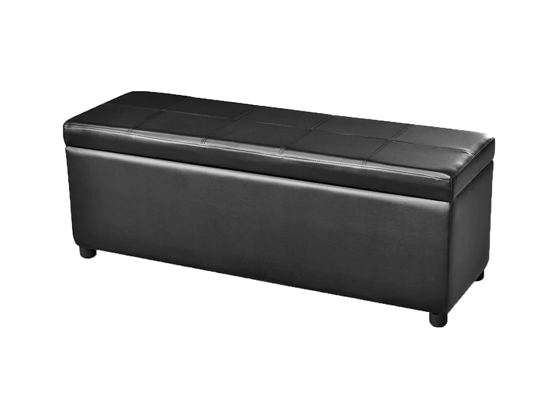 Banc long de rangement Bois Noir