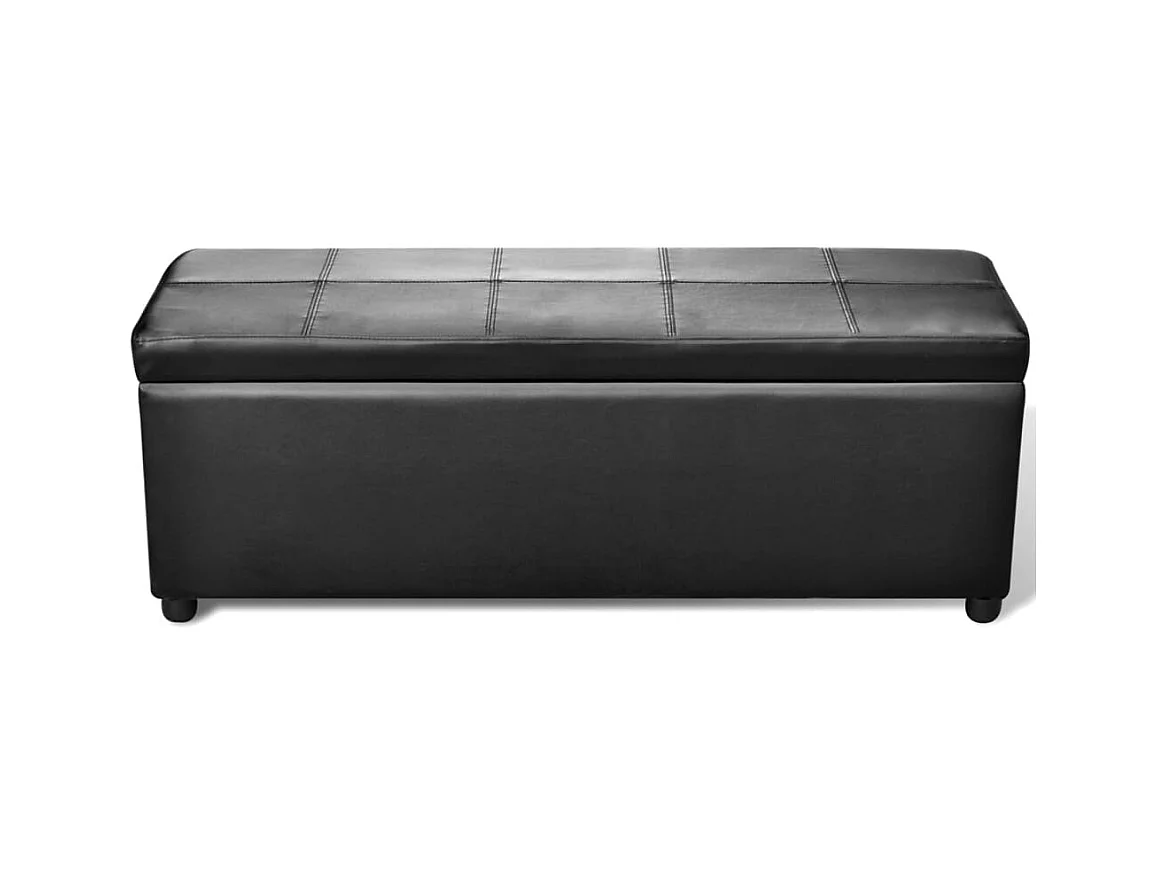 Opbergbank lang hout zwart