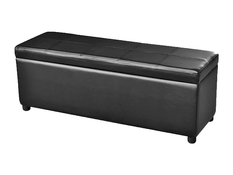 Banc long de rangement Bois Noir