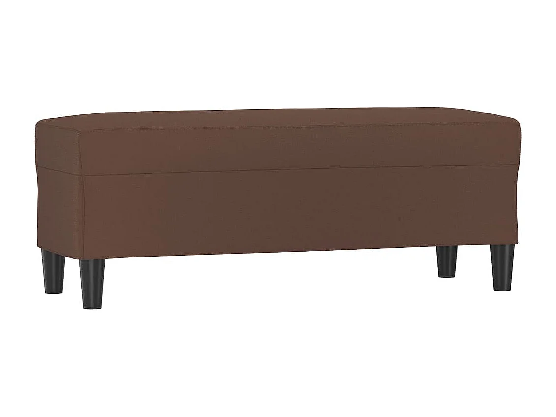 Bankje 100x35x41 cm kunstleer bruin