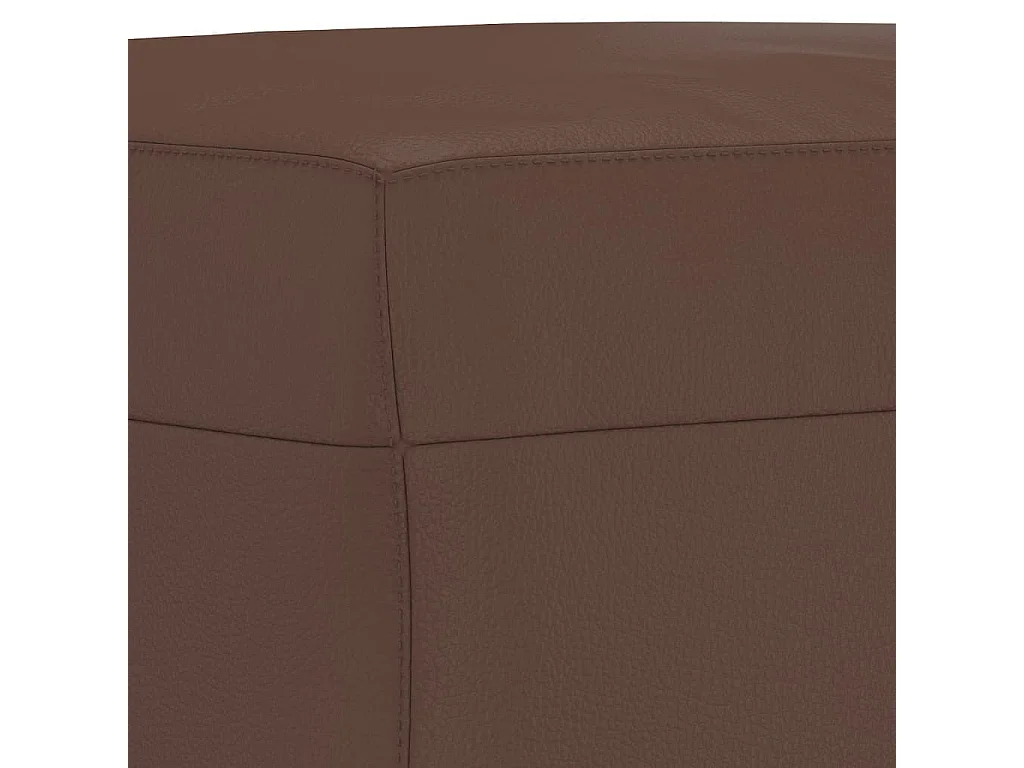 Bankje 100x35x41 cm kunstleer bruin