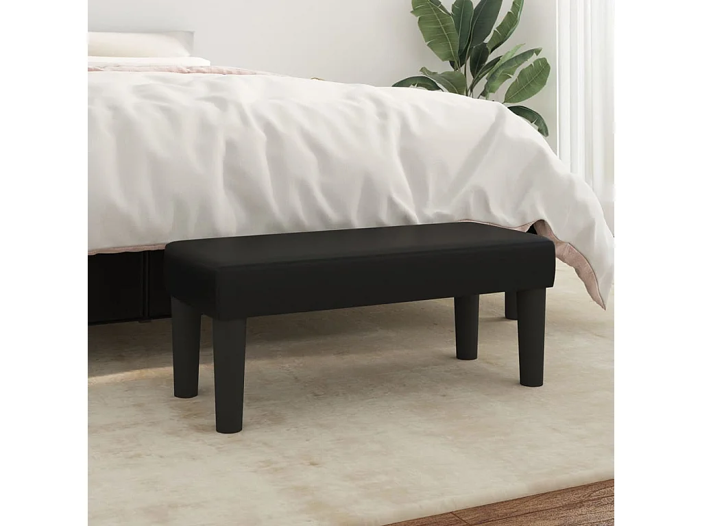 Banco 70x30x30 cm couro artificial preto