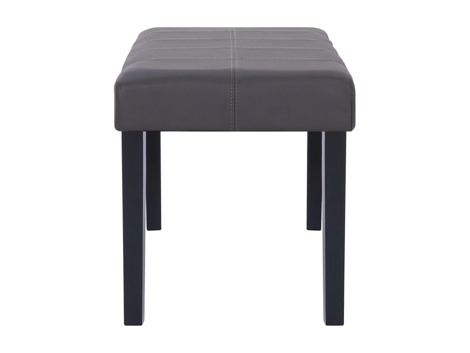 Banco de cuero sintético 106 cm gris