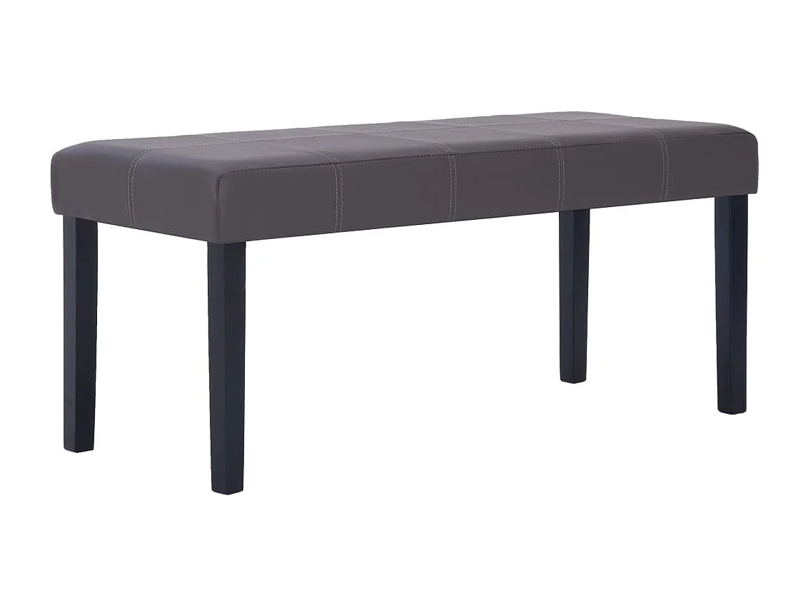 Banco 106 cm couro artificial cinzento