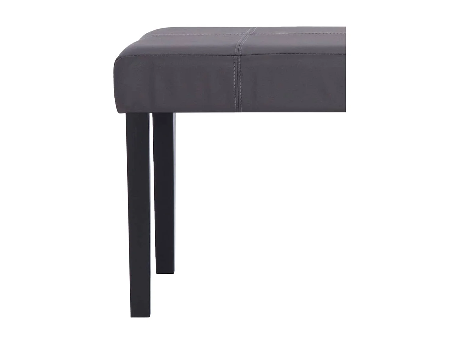 Sitzbank 106 cm Grau Kunstleder