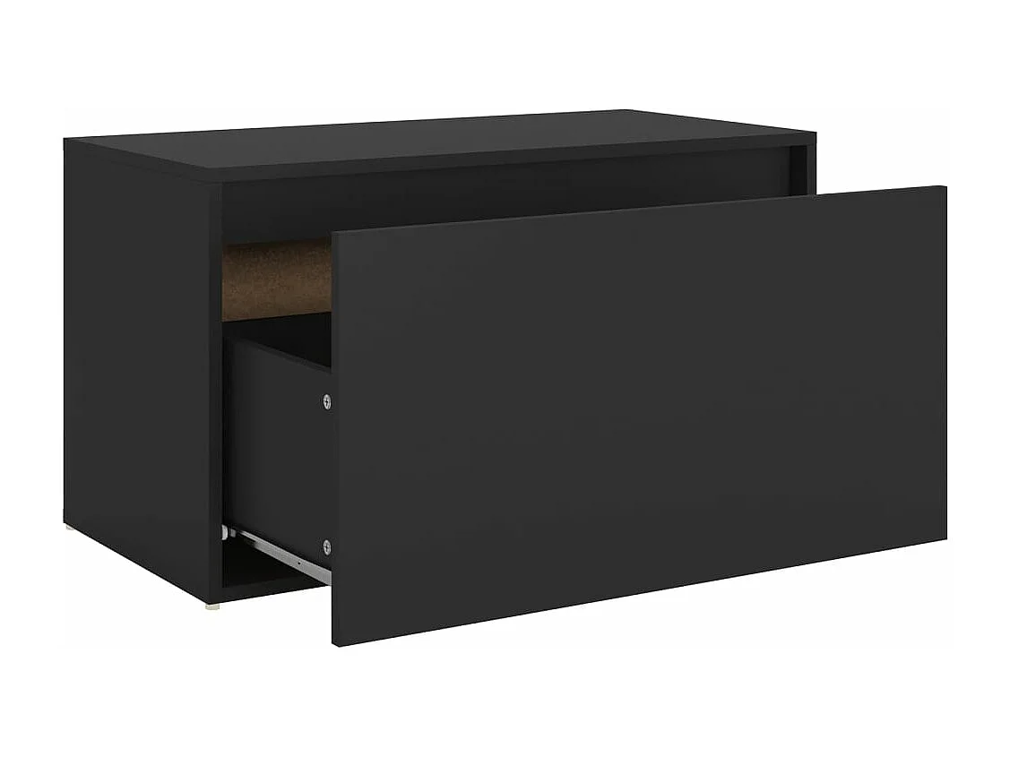 Banco de corredor 80x40x45 cm derivados de madeira preto