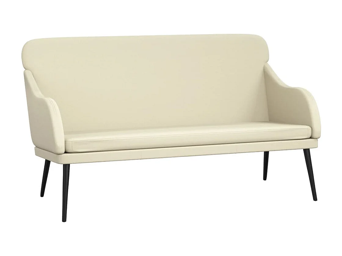 Banc Crème 110x76x80 cm Similicuir