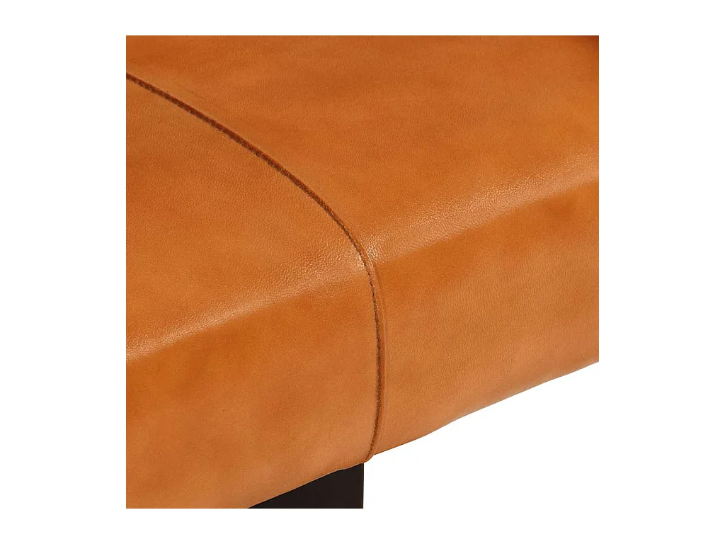 Panca Nera e Marrone 110 cm in Vera Pelle di Capra