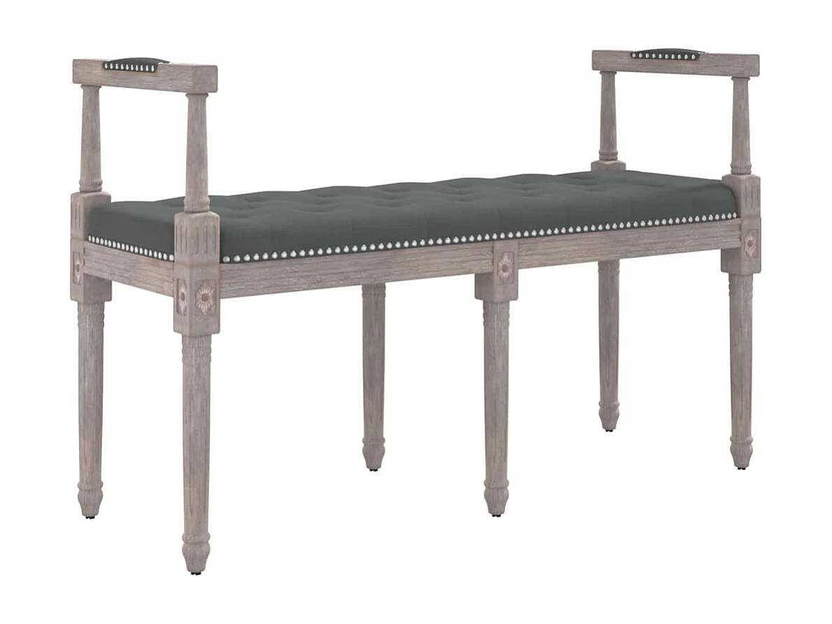 Banc Gris foncé 110x40x70 cm Tissu