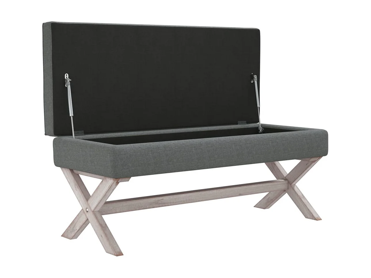 Opbergkruk 110x45x49 cm stof donkergrijs