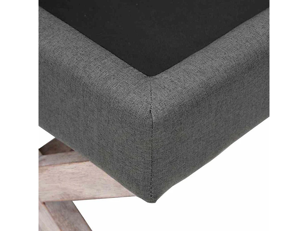 Tabouret de rangement Gris foncé 110x45x49 cm Tissu
