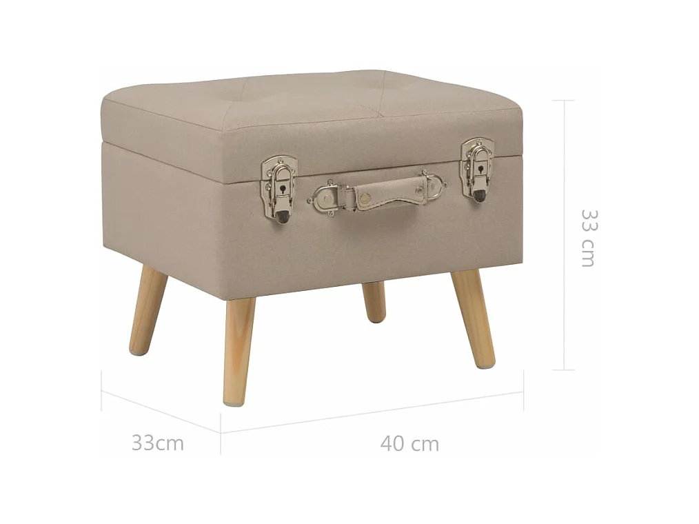 Opbergkruk 40 cm stof beige