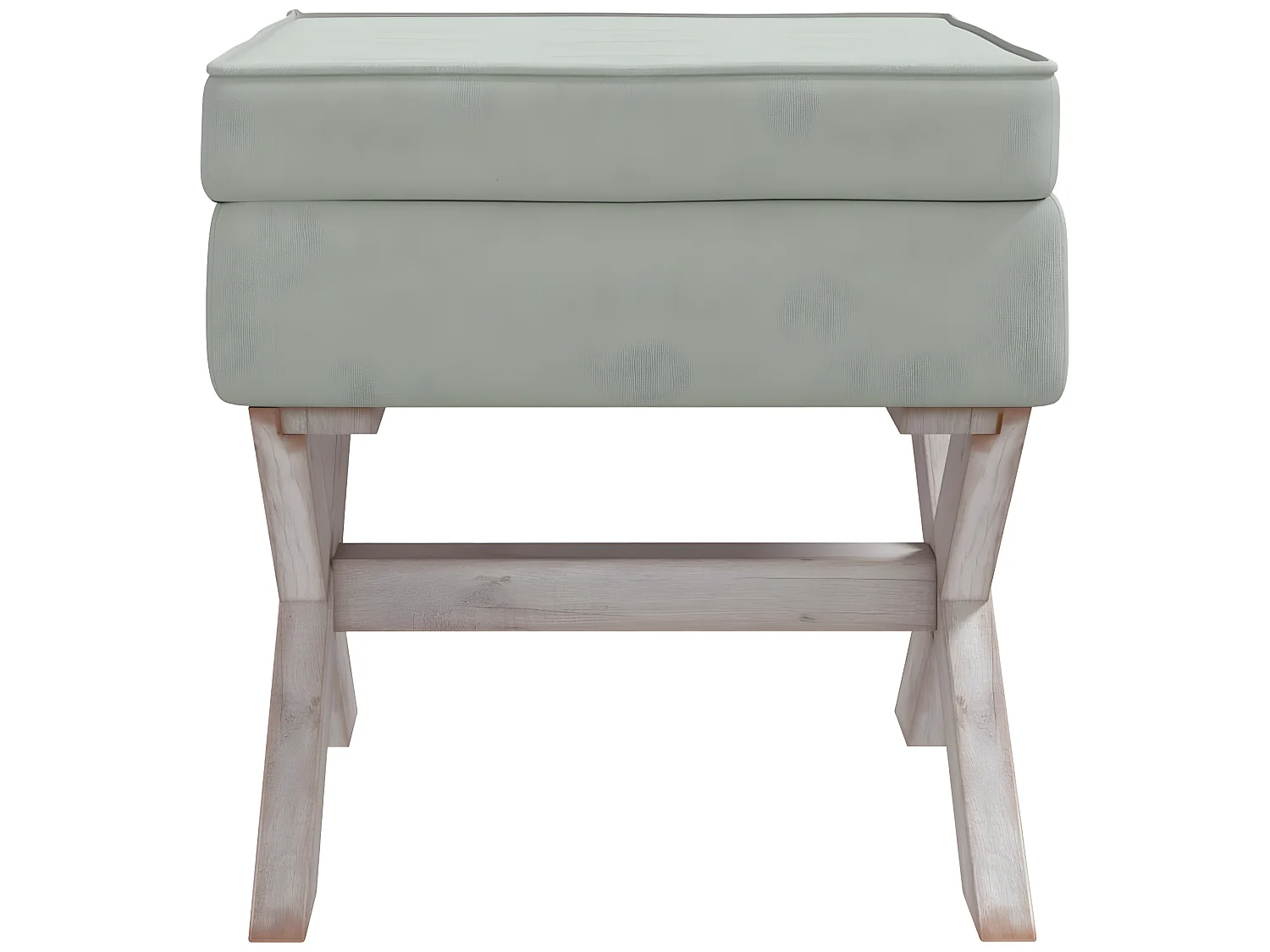 Banco de arrumação 45x45x49 cm veludo cinzento-claro