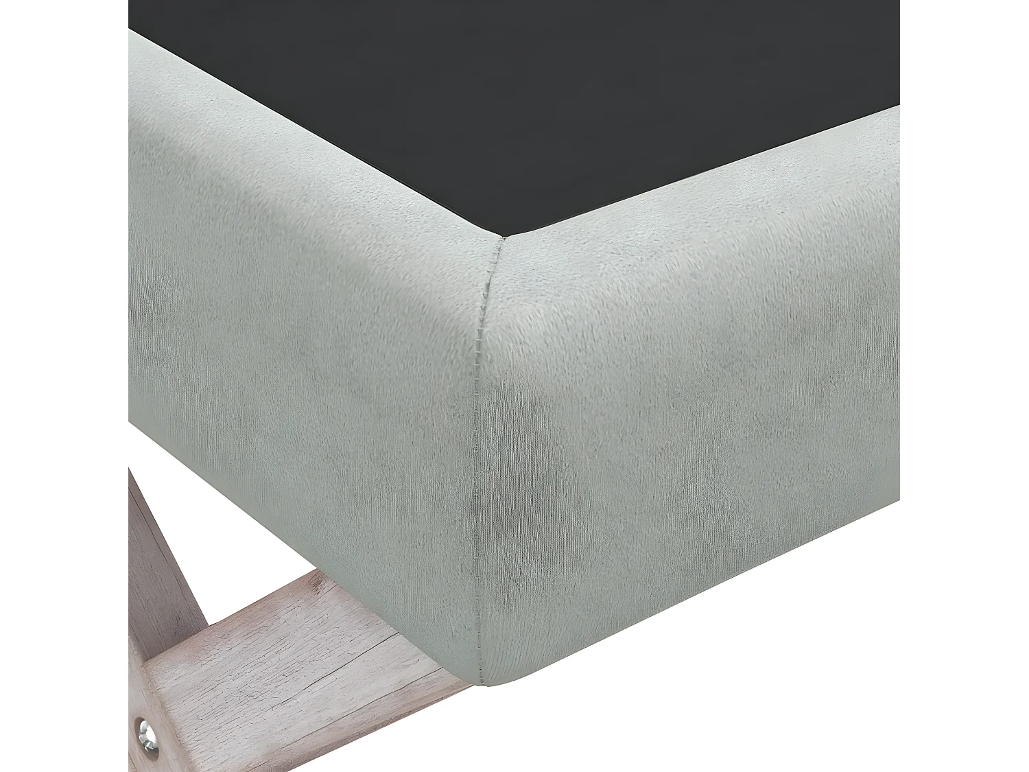 Banco de arrumação 45x45x49 cm veludo cinzento-claro