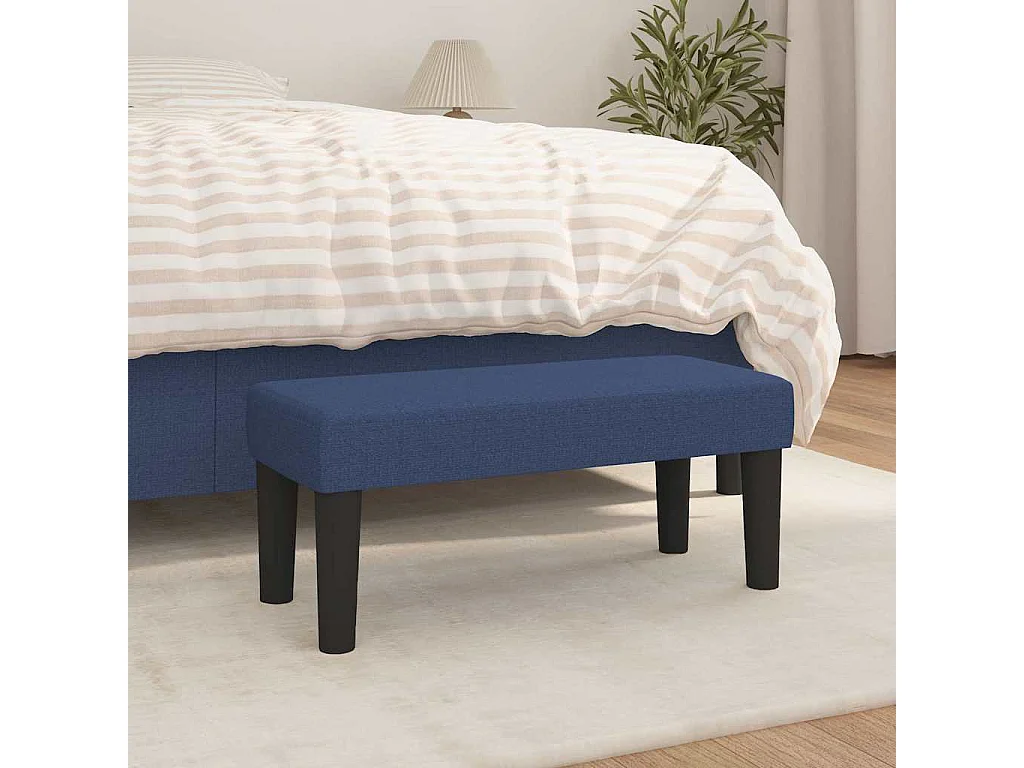 Panca Blu 70x30x30 cm in Tessuto